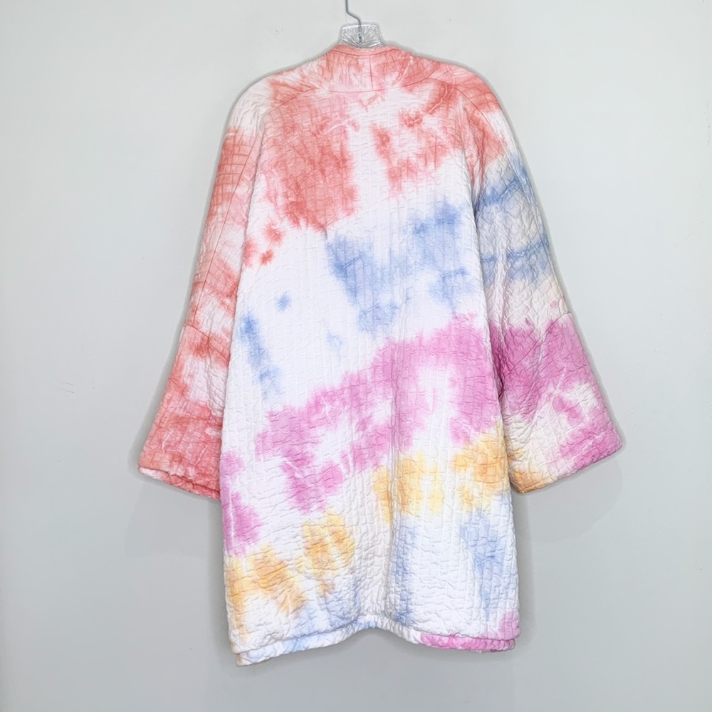 Anaak Raj Quilted Jacket (One Size) Oversized Cotton Tie-Dye Kimono - Picture 12 of 16